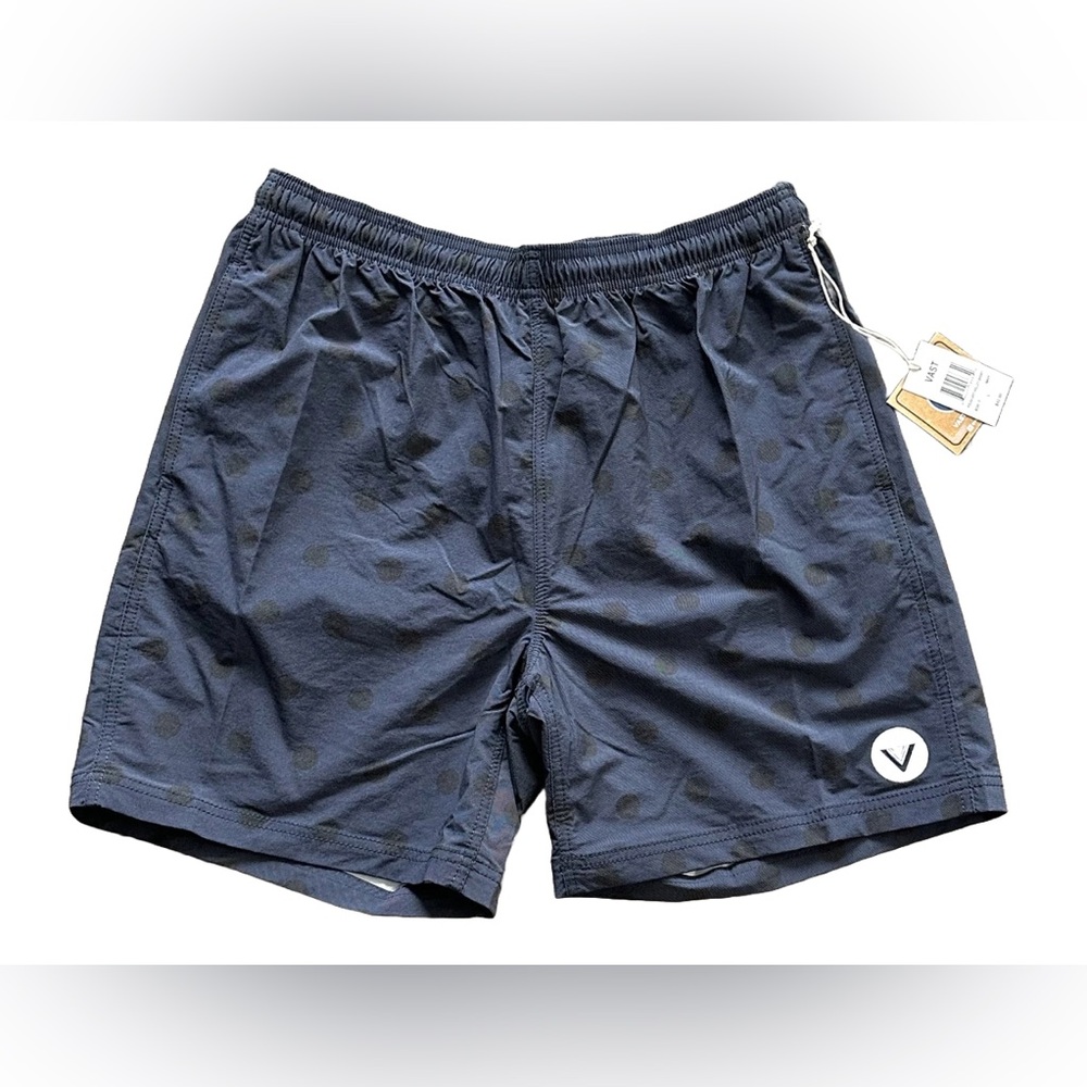 Vast Volley Shorts, Street-Style Shorts, Navy/Black Polka dot, Large NWT